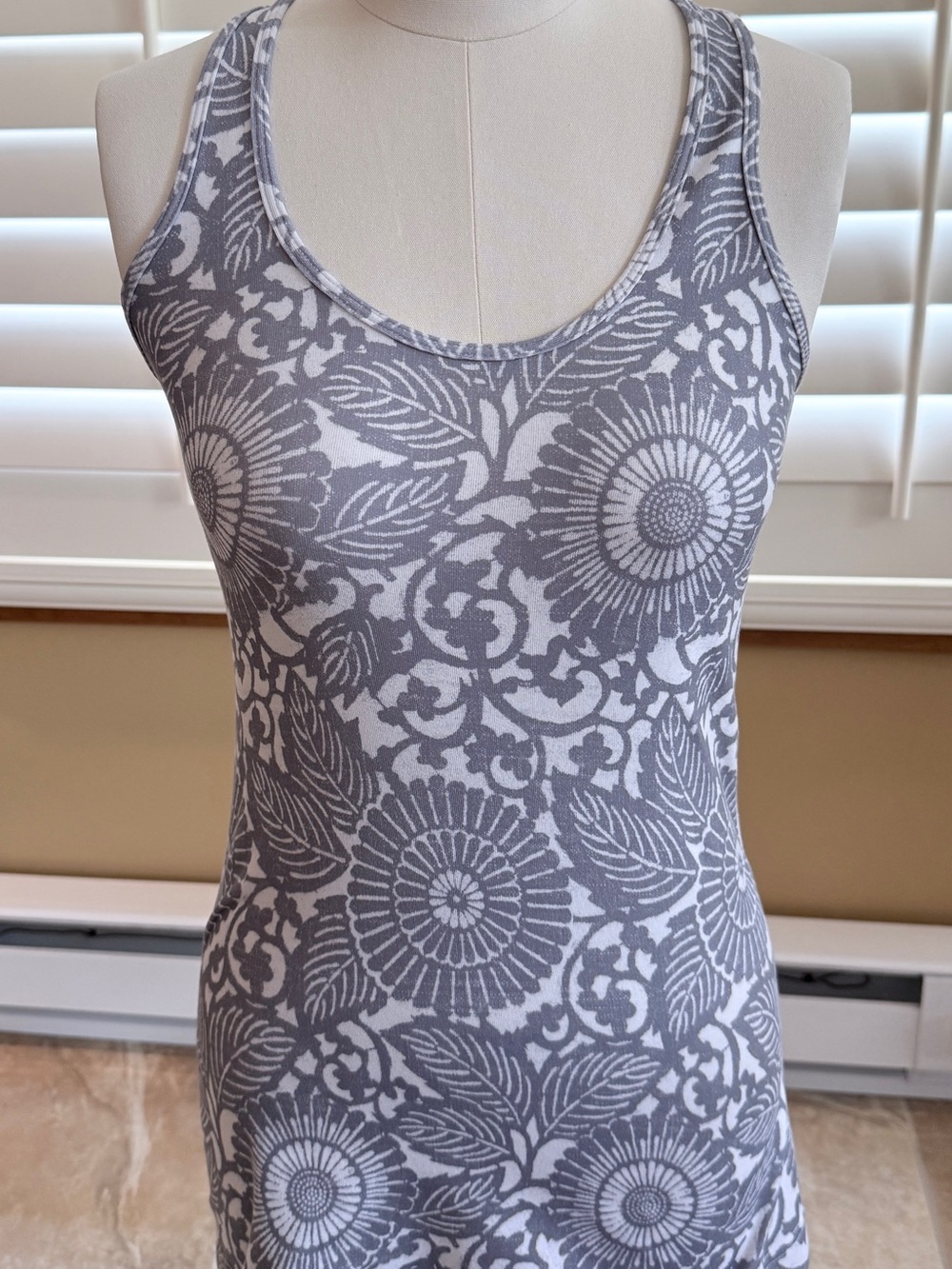 Lululemon racer back tank fossil beachy floral